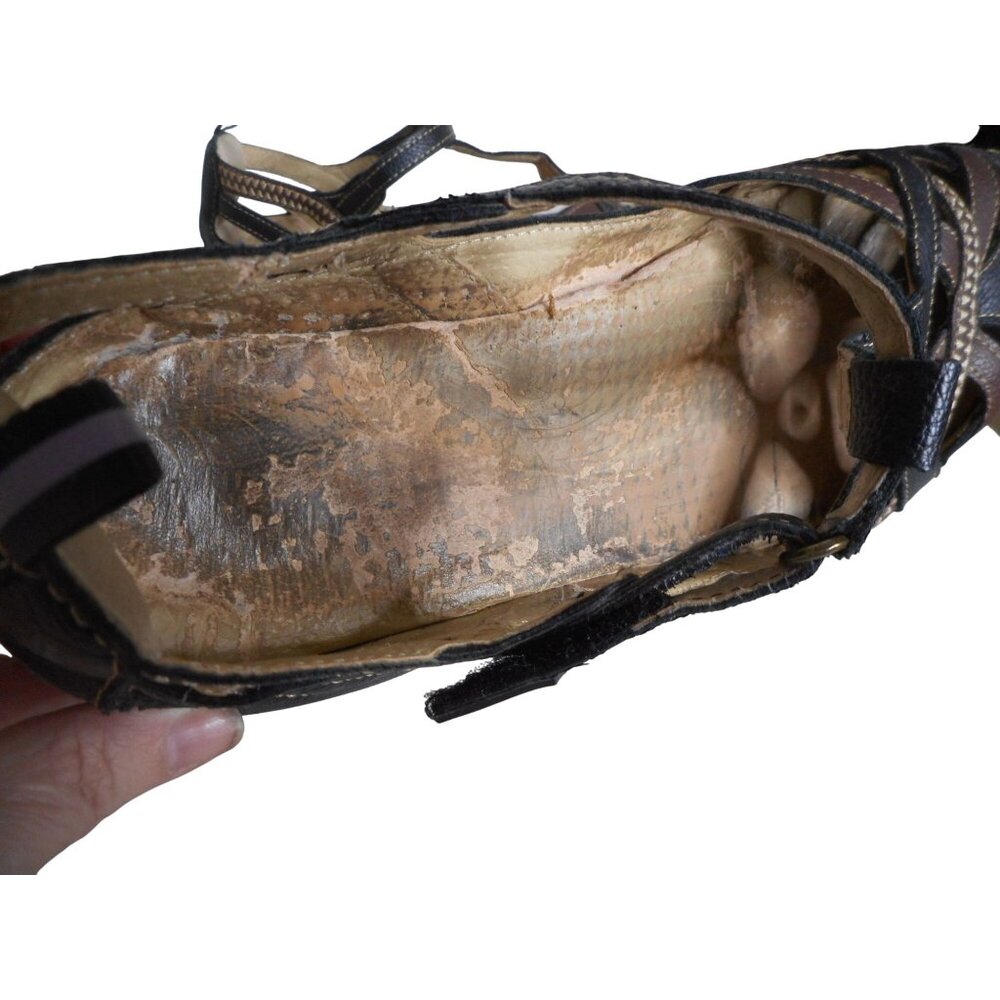 JBU Jambu Sz 9.5 Charley Strappy Sandals Vegan / Leather hook loop close Black - Picture 9 of 12